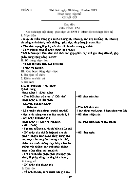 Giáo án Tổng hợp Lớp 1 - Tuần 8 - Năm học 2019-2020