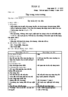 Giáo án Tổng hợp Lớp 2 - Tuần 12 - Năm học 2019-2020 (Bản 2 cột)