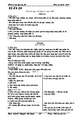 Giáo án Tổng hợp Lớp 2 - Tuần 23 - Năm học 2018-2019 - Nguyễn Thị Luyến