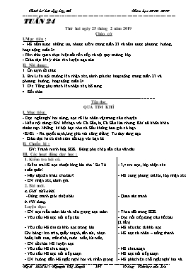 Giáo án Tổng hợp Lớp 2 - Tuần 24 - Năm học 2018-2019 - Nguyễn Thị Luyến
