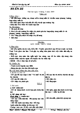 Giáo án Tổng hợp Lớp 2 - Tuần 25 - Năm học 2018-2019 - Nguyễn Thị Luyến