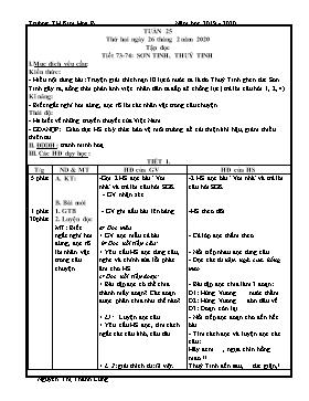 Giáo án Tổng hợp Lớp 2 - Tuần 25 - Năm học 2019-2020 - Nguyễn Thi Thanh Lừng