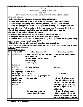 Giáo án Tổng hợp Lớp 2 - Tuần 26 - Năm 2019-2020 - Nguyễn Thị Thanh Lửng