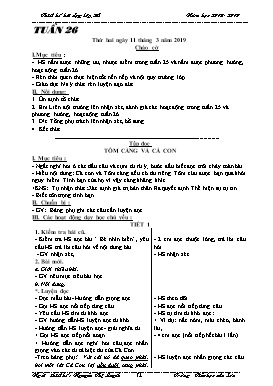 Giáo án Tổng hợp Lớp 2 - Tuần 26 - Năm học 2018-2019 - Nguyễn Thị Luyến