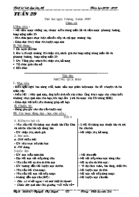 Giáo án Tổng hợp Lớp 2 - Tuần 29 - Năm học 2018-2019 - Nguyễn Thị Luyến