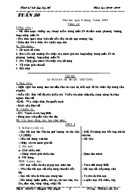 Giáo án Tổng hợp Lớp 2 - Tuần 30 - Năm học 2018-2019 - Nguyễn Thị Luyến