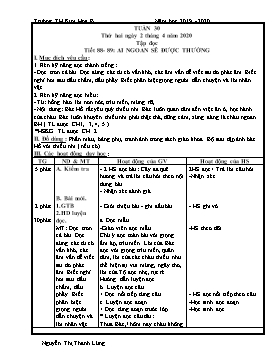 Giáo án Tổng hợp Lớp 2 - Tuần 30 - Năm học 2019-2020 - Nguyễn Thị Thanh Lừng