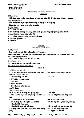 Giáo án Tổng hợp Lớp 2 - Tuần 32 - Năm học 2018-2019 - Nguyễn Thị Luyến