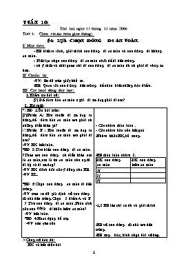 Giáo án Tổng hợp Lớp 4 - Tuần 10, Thứ 2 (Bản 2 cột)