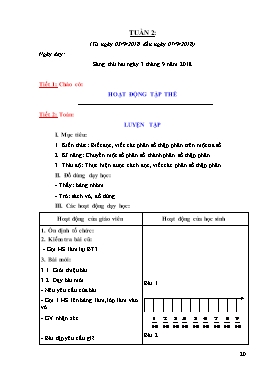 Giáo án Tổng hợp Lớp 4 - Tuần 2 - Năm học 2018-2019