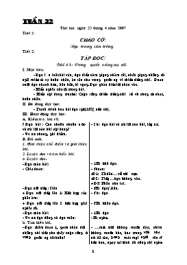 Giáo án Tổng hợp Lớp 4 - Tuần 32 (Bản 2 cột)