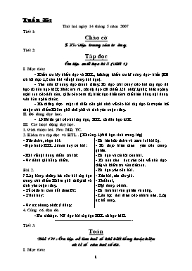 Giáo án Tổng hợp Lớp 4 - Tuần 35 (Bản 2 cột)