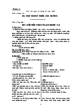 Giáo án Tổng hợp Lớp 4 - Tuần 6, Thứ 2 (Bản 2 cột)