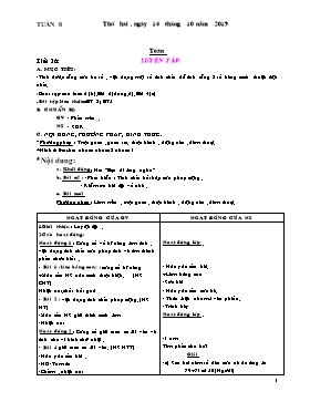 Giáo án Tổng hợp Lớp 4 - Tuần 8 - Năm học 2019-2020