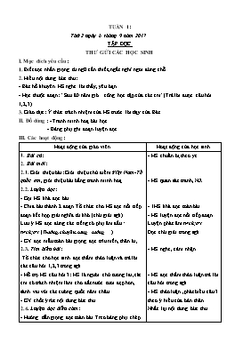 Giáo án Tổng hợp Lớp 5 - Tuần 1 - Năm học 2017-2018 (Bản 2 cột)