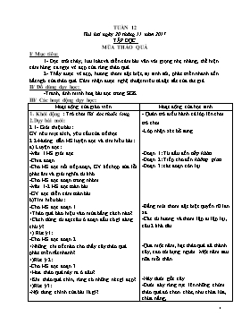 Giáo án Tổng hợp Lớp 5 - Tuần 12 - Năm học 2017-2018 (Bản 2 cột)