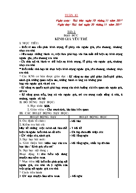 Giáo án Tổng hợp Lớp 5 - Tuần 12 - Năm học 2017-2018