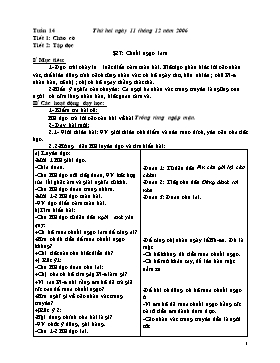 Giáo án Tổng hợp Lớp 5 - Tuần 14 (Bản 2 cột)