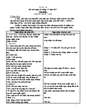 Giáo án Tổng hợp Lớp 5 - Tuần 14 - Năm học 2017-2018 (Bản 2 cột)