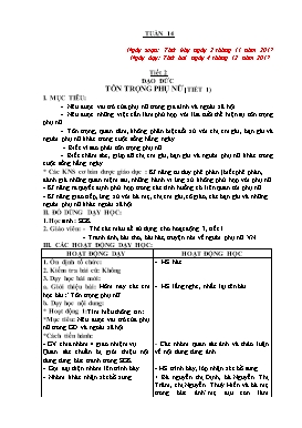 Giáo án Tổng hợp Lớp 5 - Tuần 14 - Năm học 2017-2018