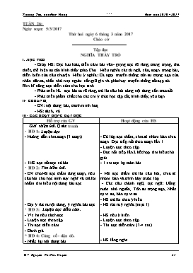 Giáo án Tổng hợp Lớp 5 - Tuần 26 - Năm học 2016-2017 - Nguyễn Thị Thu Huyền