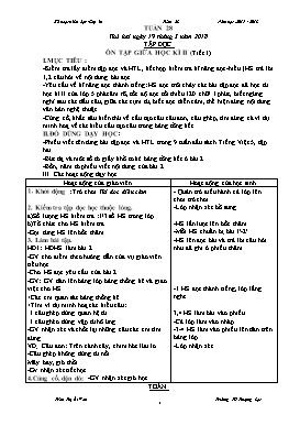 Giáo án Tổng hợp Lớp 5 - Tuần 28 - Năm học 2017-2018 - Trần Thị Ái Vân (Bản 2 cột)