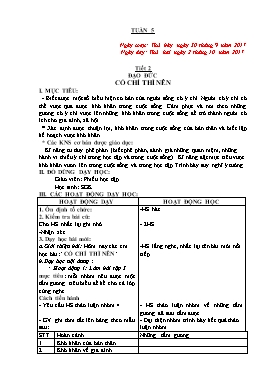 Giáo án Tổng hợp Lớp 5 - Tuần 5 - Năm học 2017-2018