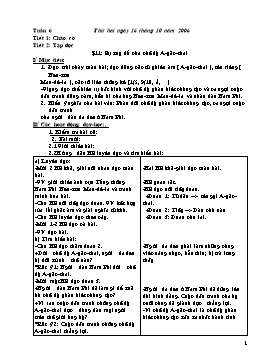 Giáo án Tổng hợp Lớp 5 - Tuần 6 (Bản 2 cột)