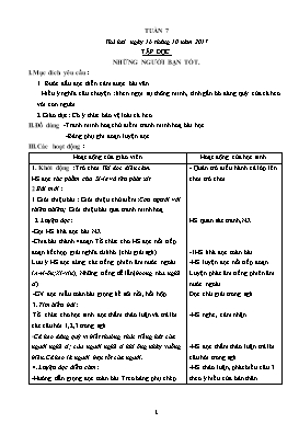 Giáo án Tổng hợp Lớp 5 - Tuần 7 - Năm học 2017-2018 (Bản 2 cột)