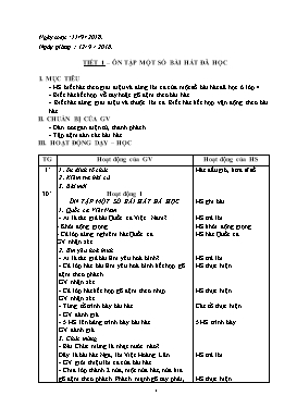 Giáo án Âm nhạc Lớp 5 - Năm học 2018-2019