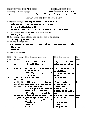 Giáo án Âm nhạc Lớp 5 - Nông Thị Ánh Nguyệt (Cả năm học)