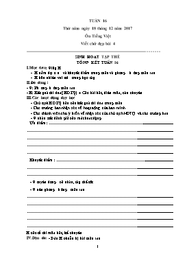 Giáo án bồi dưỡng môn Toán Lớp 5 - Tuần 16 - Năm học 2017-2018