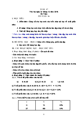 Giáo án bồi dưỡng môn Toán + Tiếng Việt Lớp 5 - Tuần 17 - Năm học 2018-2019