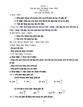 Giáo án bồi dưỡng môn Toán + Tiếng Việt Lớp 5 - Tuần 2 - Năm học 2018-2019