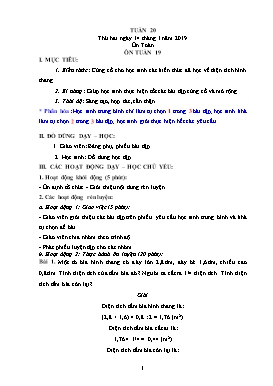 Giáo án bồi dưỡng môn Toán + Tiếng Việt Lớp 5 - Tuần 20 - Năm học 2018-2019