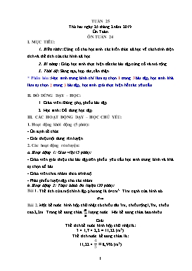 Giáo án bồi dưỡng môn Toán + Tiếng Việt Lớp 5 - Tuần 25 - Năm học 2018-2019