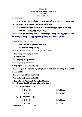 Giáo án bồi dưỡng môn Toán + Tiếng Việt Lớp 5 - Tuần 28 - Năm học 2018-2019