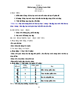 Giáo án bồi dưỡng môn Toán + Tiếng Việt Lớp 5 - Tuần 3 - Năm học 2018-2019