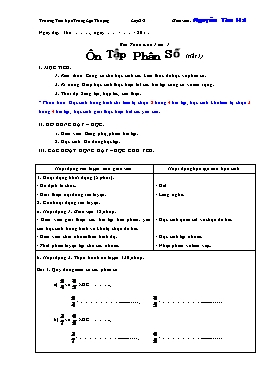 Giáo án bồi dưỡng Toán Lớp 5 - Nguyễn Thu Hà