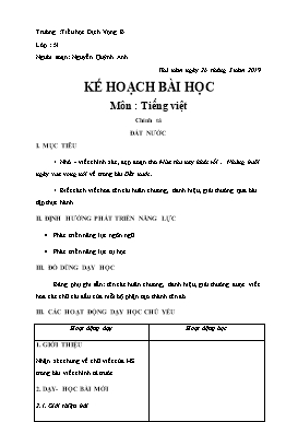 Giáo án Chính tả Lớp 5 - Bài: Đất nước - Năm học 2018-2019 - Nguyễn Quỳnh Anh