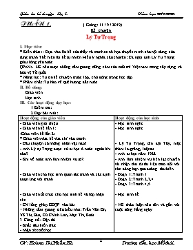 Giáo án môn Kể chuyện Lớp 5 - Năm học 2019-2020 - Hoàng Thị Ngân Hà