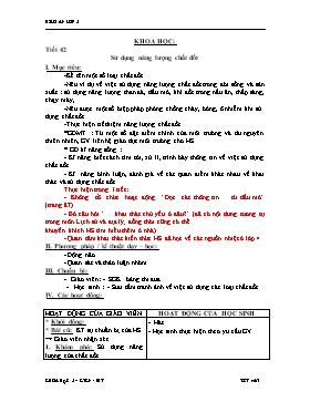 Giáo án môn Khoa học Lớp 5 - Tiết 48: Sử dụng năng lượng chất đốt