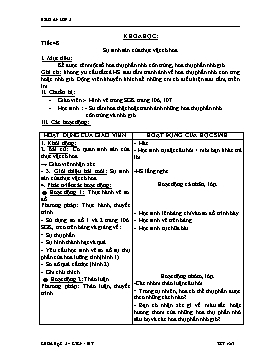 Giáo án môn Khoa học Lớp 5 - Tiết 48: Sự sinh sản của thực vật có hoa