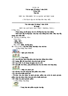 Giáo án môn Kĩ thuật Lớp 5 - Tuần 28 - Năm học 2018-2019