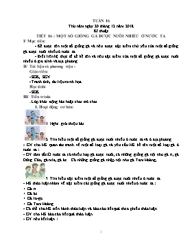 Giáo án môn Kĩ thuật và Đạo đức Lớp 5 - Tuần 16 đến 18 - Năm học 2018-2019