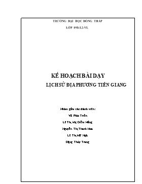 Giáo án môn Lịch sử Lớp 5 - Bài: Lịch sử địa phương - Võ Phát Triển