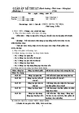 Giáo án môn Mĩ thuật Khối 5 - Bài 1 đến 2