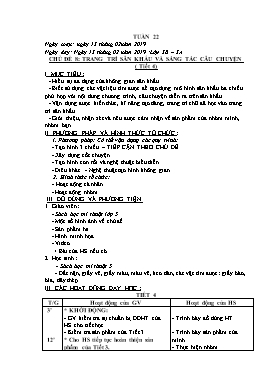 Giáo án môn Mĩ thuật Lớp 5 - Tuần 22 - Năm học 2018-2019