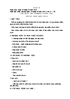 Giáo án môn Mĩ thuật Lớp 5 - Tuần 31 - Năm học 2017-2018