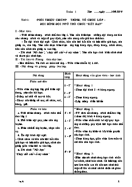 Giáo án môn Thể dục Lớp 5 - Năm học 2019-2020